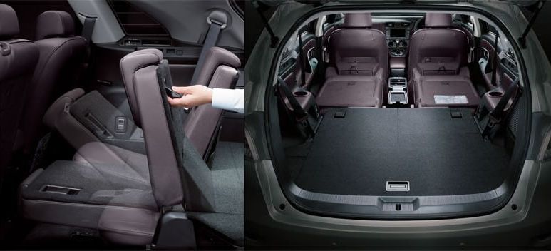 Toyota Mark X Zio 3.5L V36 wagon interior layout seat fold down