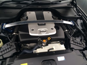 2008 Nissan Skyline V36 coupe 370GT Type SP 6 speed manual engine bay
