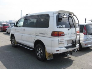 Delica petrol white rear