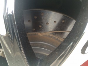 V36 sedan 350GT Type SP cross drilled rotor