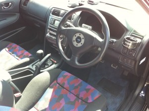 2002 Mitsubishi Galant VR-4 S turbo interior steering wheel