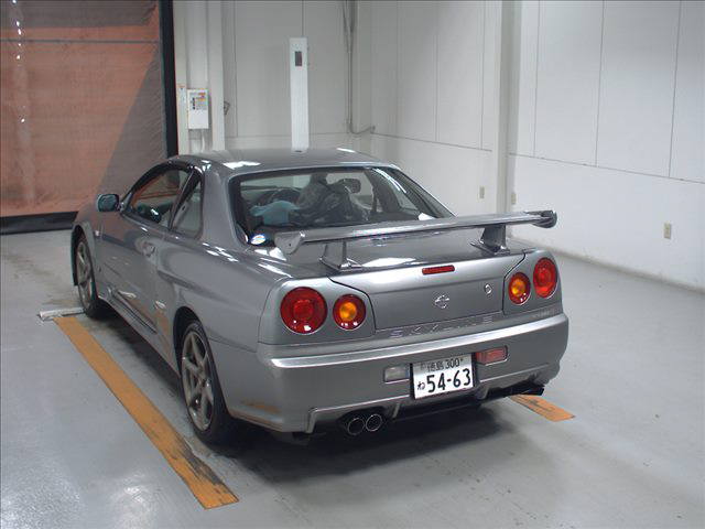 2000 Nissan Skyline R34 GTR V Spec 2 silver auction rear