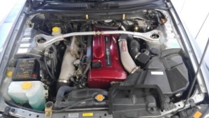 2000 Nissan Skyline R34 GTR V Spec 2 silver engine bay