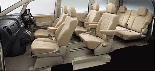 Mitsubishi Delica D5 interior cutaway seat layout