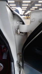 1968 Mazda Cosmo Sports L10A coupe drivers door jamb