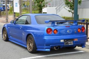 2000 R34 GTR in Bayside Blue at Global Auto Osaka 4