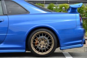 2000 R34 GTR in Bayside Blue at Global Auto Osaka 8