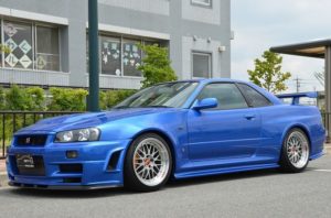 2002 R34 GTR VSpec 2 NUR with Z-Tune bodykit left front