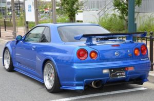 2002 R34 GTR VSpec 2 NUR with Z-Tune bodykit left rear