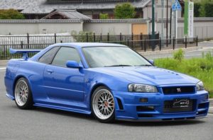 2002 R34 GTR VSpec 2 NUR with Z-Tune bodykit right front