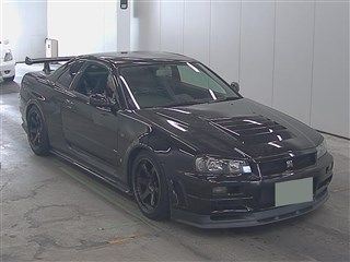 1999 Nissan Skyline R34 GT-R VSpec black auction front