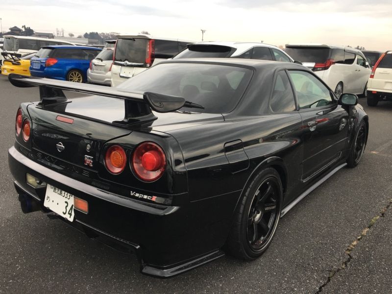 1999 Nissan Skyline R34 GT-R VSpec black right rear