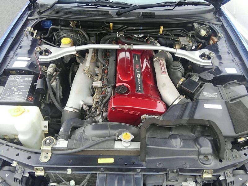 1999 Nissan Skyline R34 GT-R VSpec TV2 Bayside Blue engine 3