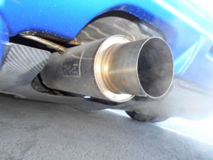 2001 R34 GTR VSpec II Bayside Blue exhaust 2 a