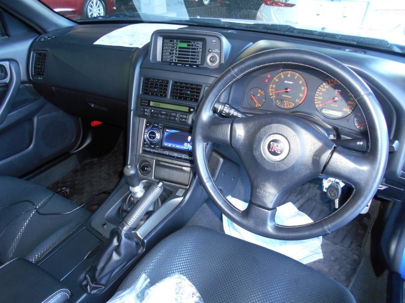 2001 R34 GTR VSpec II Bayside Blue interior 2 a
