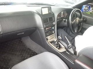 2000 Nissan Skyline R34 GTR VSpec Bayside Blue auction interior