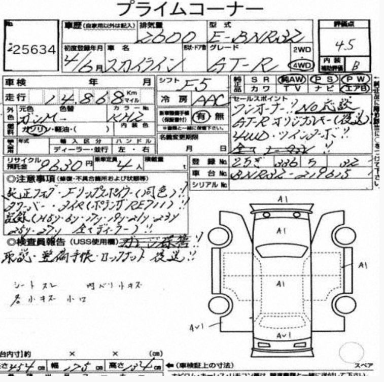 1992 Nissan Skyline R32 GTR auction report