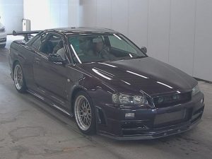 1999 R34 GTR VSpec Midnight Purple II LV4 auction front