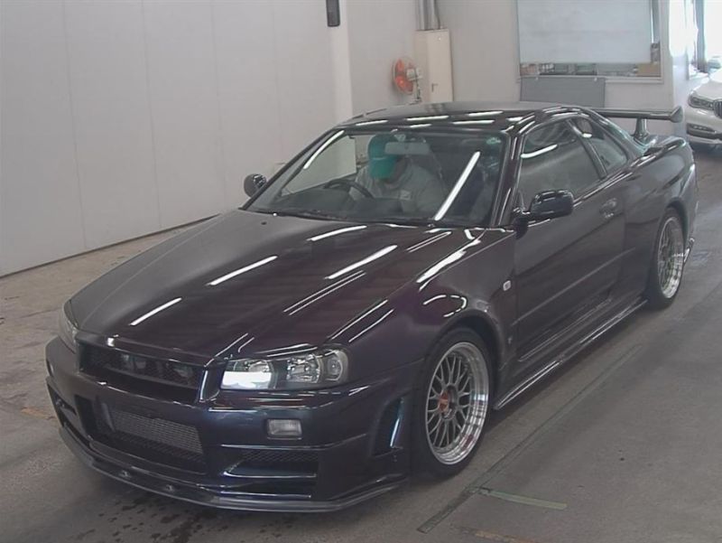 1999 R34 GTR VSpec Midnight Purple II LV4 auction left front