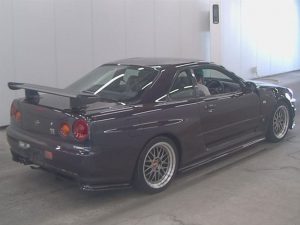 1999 R34 GTR VSpec Midnight Purple II LV4 auction right rear