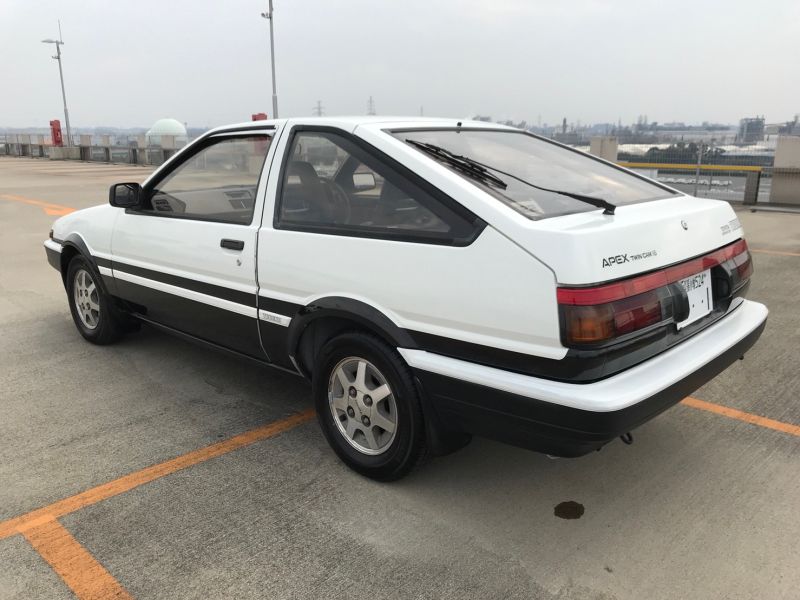 1986 TOYOTA SPRINTER GT APEX left rear