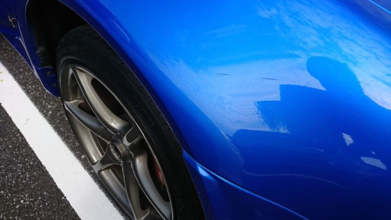 1999 Nissan Skyline R34 GTR VSpec blue front fender
