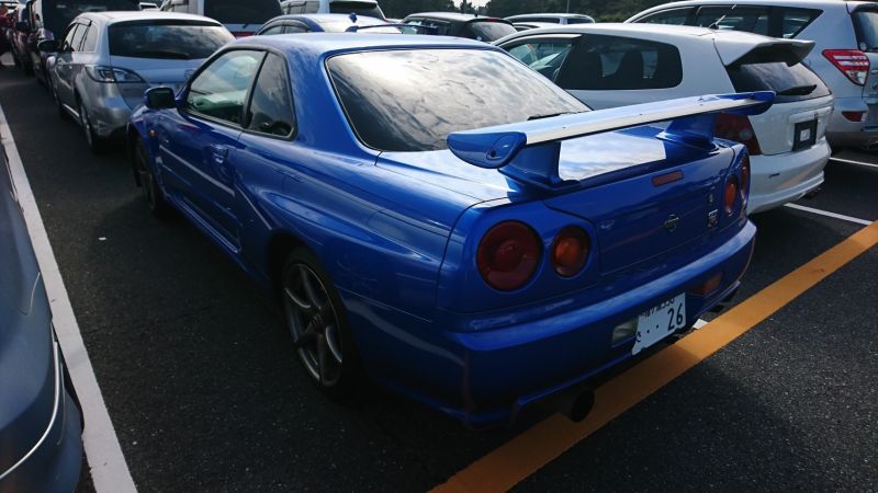 1999 Nissan Skyline R34 GTR VSpec blue left rear