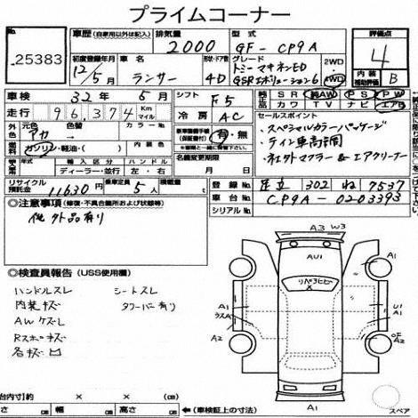 2000 Mitsubishi Lancer EVO 6 TME red auction report