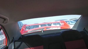 2000 Mitsubishi Lancer EVO 6 TME red rear window