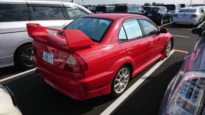 2000 Mitsubishi Lancer EVO 6 TME red right rear