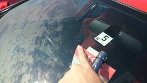 2000 Mitsubishi Lancer EVO 6 TME red windscreen chip