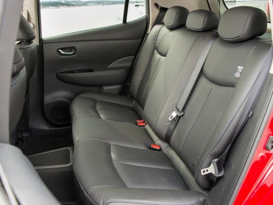 Nissan Leaf import red rear seat