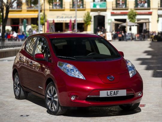 Nissan Leaf import red right front