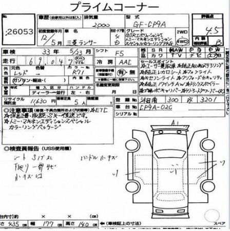 RED 2000 Mitsubishi Lancer EVO 6 TME auction report