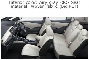 Leaf 62kWh cloth interior 2