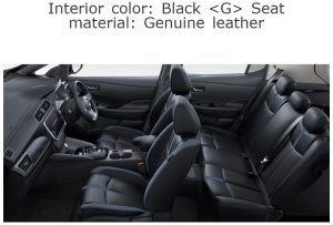 Leaf 62kWh leather interior 1