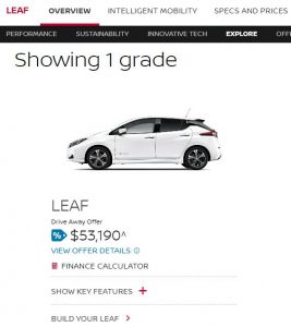 Nissan Leaf 40kWh price