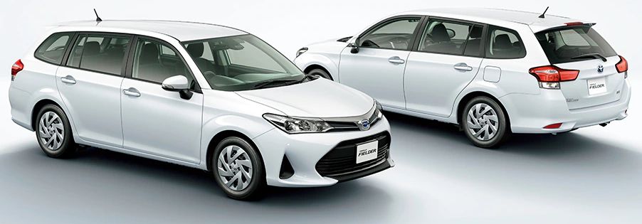 Toyota Corolla Fielder hybrid front rear