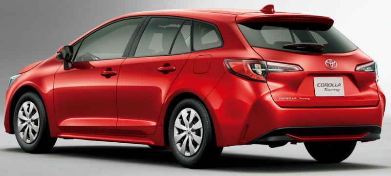 Toyota Corolla Touring import red rear