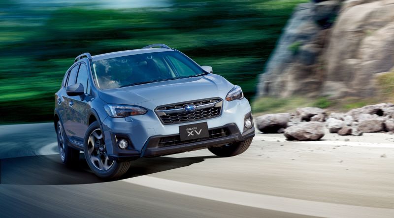 Import Subaru XV hybrid to Australia blue front