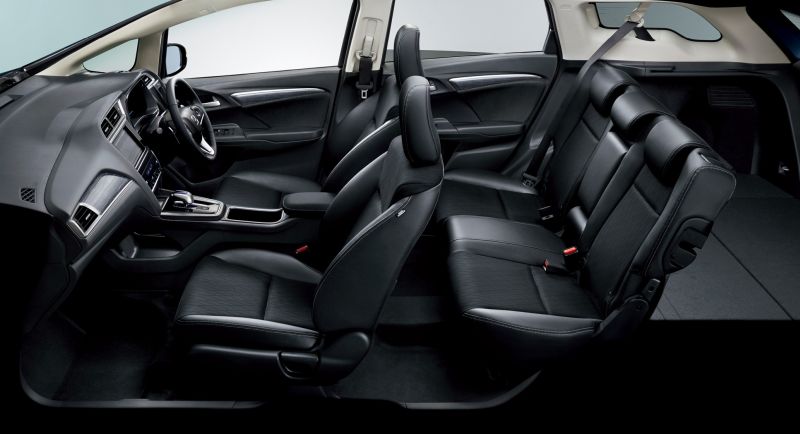 Honda Fit Shuttle hybrid import seat layout