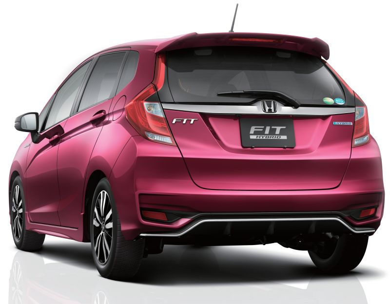 Honda Fit hybrid pink shadow rear