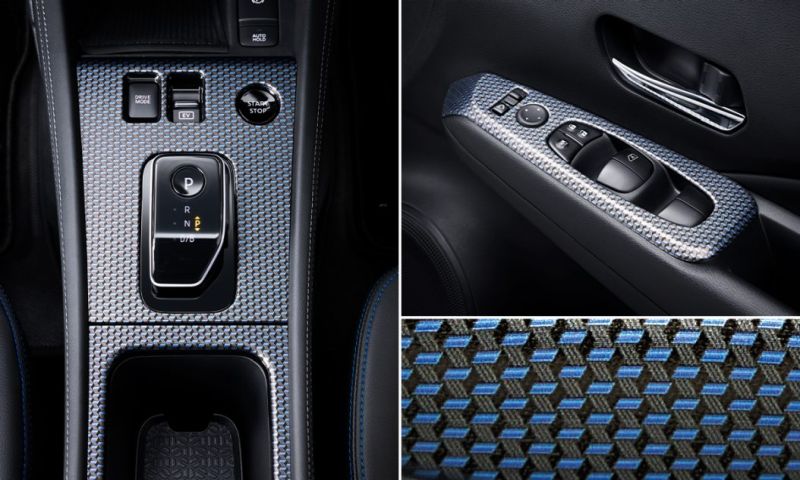 Kicks hybrid e-Power interior Carbon tone (blue)
