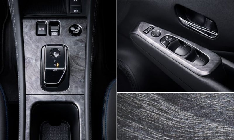 Kicks hybrid e-Power interior Gray Walnut Style