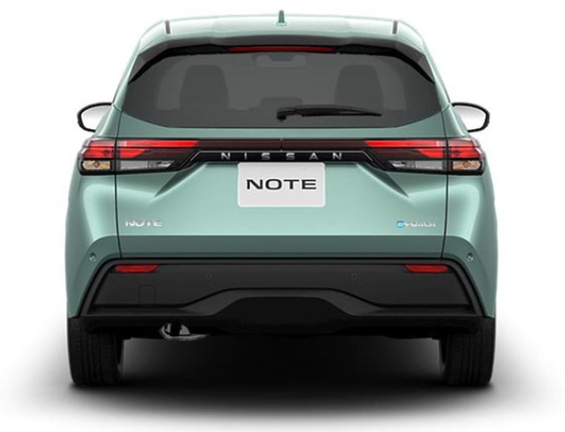 Nissan Note hybrid e-Power green rear