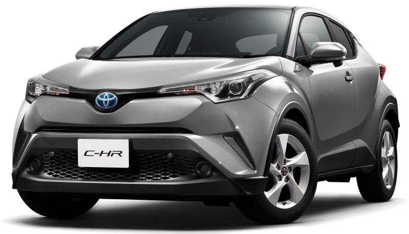 Toyota C-HR SUV hybrid gray front