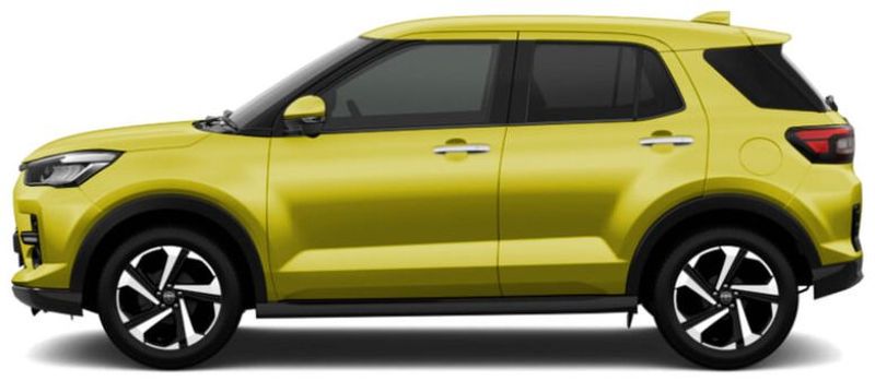 Toyota Raize hybrid Mustard yellow mica metallic Y15 side