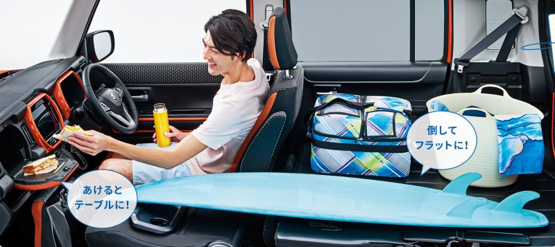 Suzuki Hustler hybrid interior luggage space