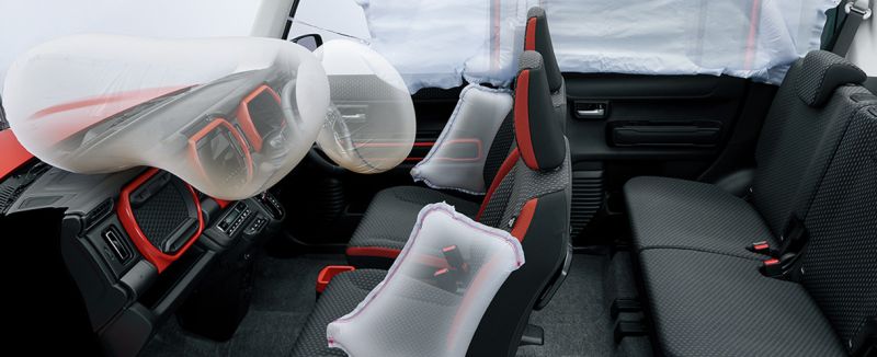 Suzuki Hustler hybrid safety airbags