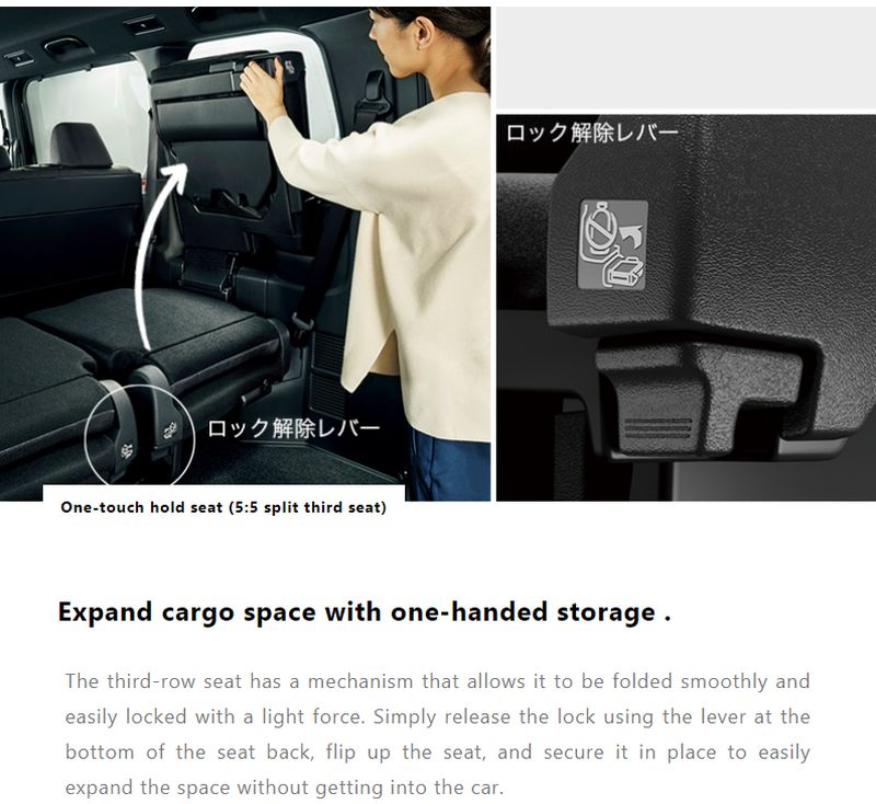 2024 Toyota Noah hybrid folding seat